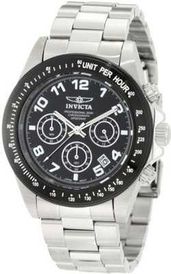 Invicta 10701 Speedway Chronograph Black Dial Stainless Steel
