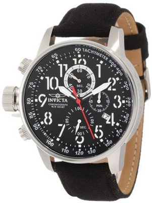Invicta 1512 I "Force" Collection Stainless Steel and Cloth Strap