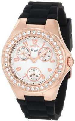 Invicta 1645 Angel White Dial Crystal Accented