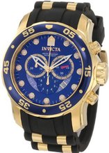 Invicta 6983 Pro Diver Collection Chronograph Blue Dial Black Polyurethane