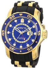 Invicta 6993 Pro Diver Collection GMT Blue Dial Black Polyurethane