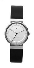 Jacob Jensen 891 Dimension Series Stainless Steel Case Black Band Silver Dial