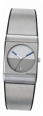 Jacob Jensen Classic Series Quartz with Grey Dial Analogue Display and Silver Rubber Strap 512