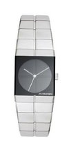 Jacob Jensen Icon Series Quartz with Black Dial Analogue Display and Silver Stainless Steel Strap 220
