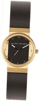 Jacob Jensen New Series Quartz with Multicolour Dial Analogue Display and Black Rubber Strap 744