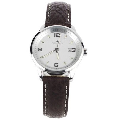 Jacques Lemans Stainless Steel Analog Leather Band