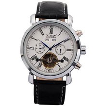 AMPM24 Elegant  Leather Automatic Mechanical White Dial Date & Day Wrist PMW017
