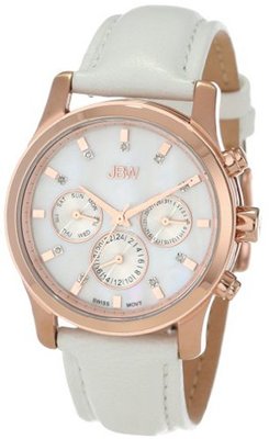 JBW J6270-setB Diamond Chronograph Leather Band with 2 Extra Bands