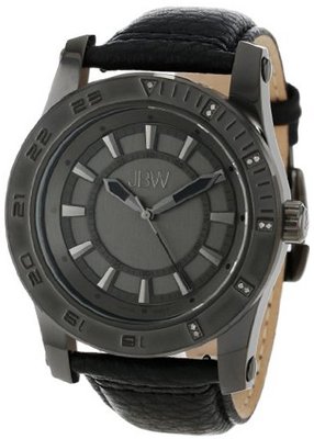 JBW J6273setE Gun Metal-Plated Stainless Steel 11 Diamond Bezel and Two Band Set
