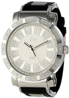 JBW JB-6225-I "562" Pave Dial Diamond Black Rubber Band