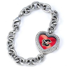 uJewelry Adviser Nhl Watches Ladies NHL Calgary Flames Heart 