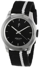 Johan Eric JE1400-04-007 Naestved Young Sporty Round Stainless Steel White Stripe Canvas Strap