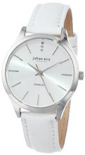 Johan Eric JE2200-04-001 Herlev White Leather with Diamond Accents