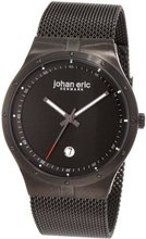 Johan Eric JE3004-13-007B Skive Black IP Mesh Stainless Steel Date
