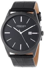 Johan Eric JE8000-13-007 Viborg Black Ion-Plated Coated Stainless Steel Sunray Dial Date