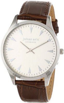 Johan Eric JE9000-04-001 Helsingor Silver Dial Brown Leather