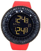 JOJINO 25.00ct Lab Made Diamond by Joe Rodeo All Blacked Out Case Digital Red Matte Band
