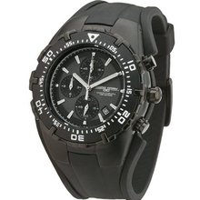 Jorg Gray JG5300-12 Stealth Black Chronograph with Rubber Strap