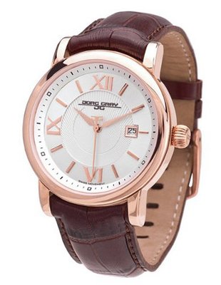 Jorg Gray Leather Silver Dial #JG7200-23