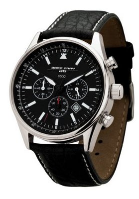 Jorg Gray Non Commemorative Leather Chrono Black Dial #JG6500-NC