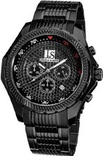 Joshua & Sons JS-43-BK Large Dial Quartz Chronograph Bracelet