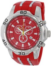 Joshua & Sons JS50RD Swiss Chronograph Red Silicone Strap