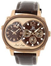 Joshua & Sons JS729BR Dual Time Multi-Function