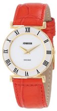 Jowissa J2.031.M Roma Colori 30 mm Gold PVD Red Leather Roman Numeral
