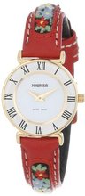 Jowissa J2.036.S Roma Ethno Gold PVD Stainless-Steel Red Floral Slim
