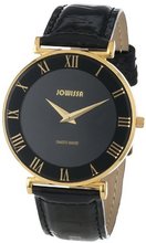 Jowissa J2.039.L Roma 36 mm Gold PVD Black Dial Roman Numeral Leather