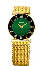 Jowissa J2.046.M Roma Gold PVD Stainless Steel Green Dial Roman Numeral