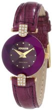 Jowissa J5.015.S Facet Strass Gold PVD Dimensional Glass Purple Leather Rhinestone