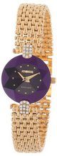 Jowissa J5.016.S Facet Strass Gold PVD Dimensional Glass Purple Dial Rhinestone