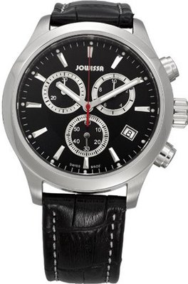 Jowissa J7.040.L Pallaton Black Dial Chronograph Leather