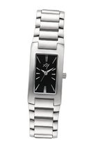 Joy Quartz with Black Dial Analogue Display and Silver Stainless Steel Strap JW604