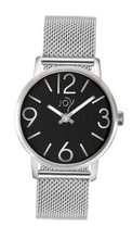 Joy Quartz with Black Dial Analogue Display and Silver Stainless Steel Strap JW642