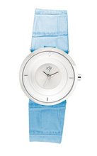 Joy Quartz with White Dial Analogue Display and Blue Leather Strap JW607