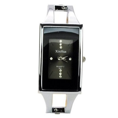 Stainless Steel Quartz Movement Bracelet Wrist Black