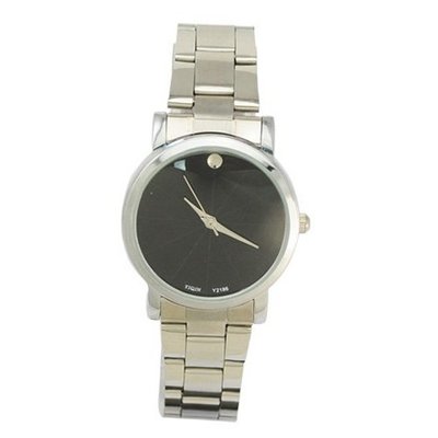 Stylish Fashionable Elegant Graceful Stainless Steel Water-proof Quartz Movement Wrist for Ladies-Black