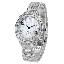 Judith Ripka - Sterling and Stainless Steel Sub-dial Bracelet - Japan Mvt - L-size