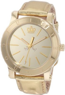 Juicy Couture 1900835 HRH Gold Mirror-Metallic Leather Strap