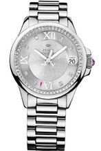 Juicy Couture Jetsetter Quartz with Silver Dial Analogue Display and Silver Stainless Steel Bracelet 1901025