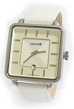 Julius JA-558MC Black Dial and Black Leather Band  Analog Wrist