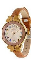 Julius JA-627D beige or Light Brown Dial and Brown Leather Band Analog  Wrist