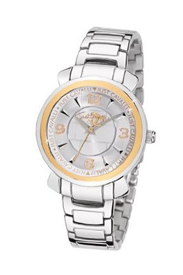 Just Cavalli Ladies Glam Analogue R7253179615 with Quartz Movement, Stainless Steel Bracelet and Silver Dial