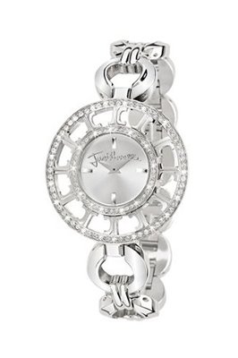 Just Cavalli Ladies R7253176745 In Collection Multilogo, 2 H and S, Silver Dial and Stainless Steel Bracelet