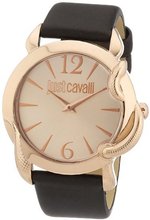 Just Cavalli R7251576501 Eden Rose Gold Ion-Plated Coated Stainless Steel Brown Leather