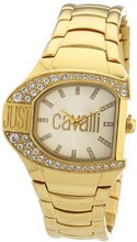 Just Cavalli R7253160501 Logo Yellow Gold Ion-Plated Coated Stainless Steel Swarovski Crystal