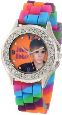 Justin Bieber Kids' JB1128 Tie-Dye Rubber Analog