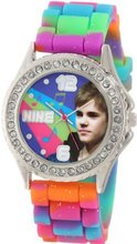 Justin Bieber Kids' JB1268 Tie Dye Strap with Clear Rhinestones Bezel